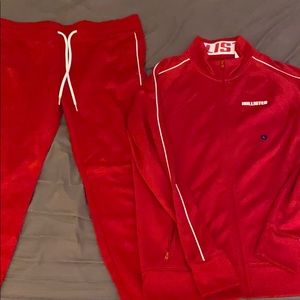 Hollister track suit size Lrg